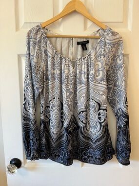 White House Black Market Paisley Blouse